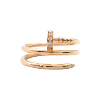 Cartier 2010s 18K Rose Gold Juste Un Clou Diamond Ring