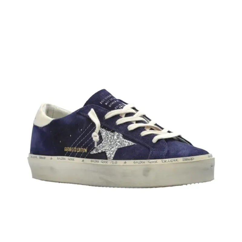 Golden Goose Hi Star Low-Top Skateboard Shoes Women's Blue-1