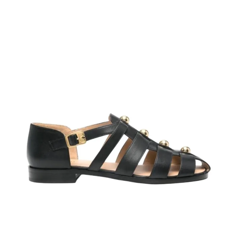 Valentino Roman Sandals Men's Black-1