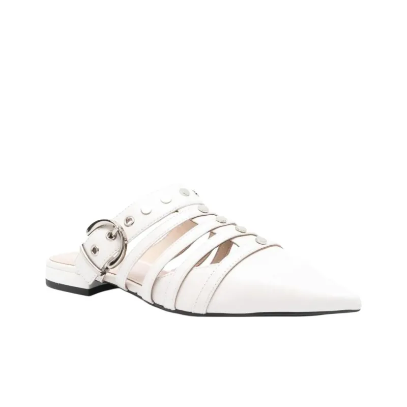 PINKO Quiet Wrap toe Slippers Women's White-2