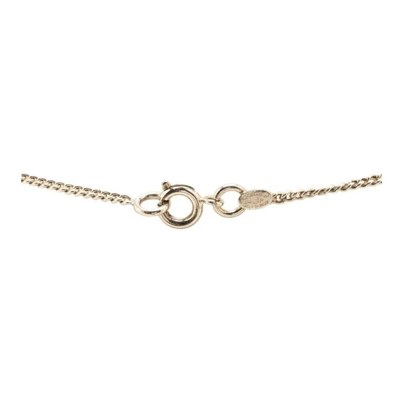 CHANEL 2004 Cc Heart Pendant Necklace Costume Necklace-1