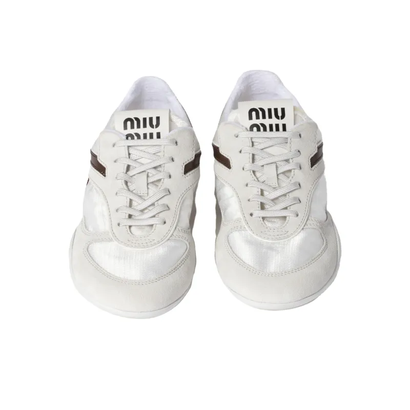 MIU MIU Gymnasium Low Top Casual Shoes Women's Ecru-3