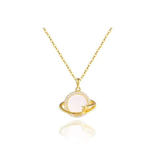 Xifeng Building Chalcedony Planet Pendant Cute And Fresh Niche Advanced Necklace Women's