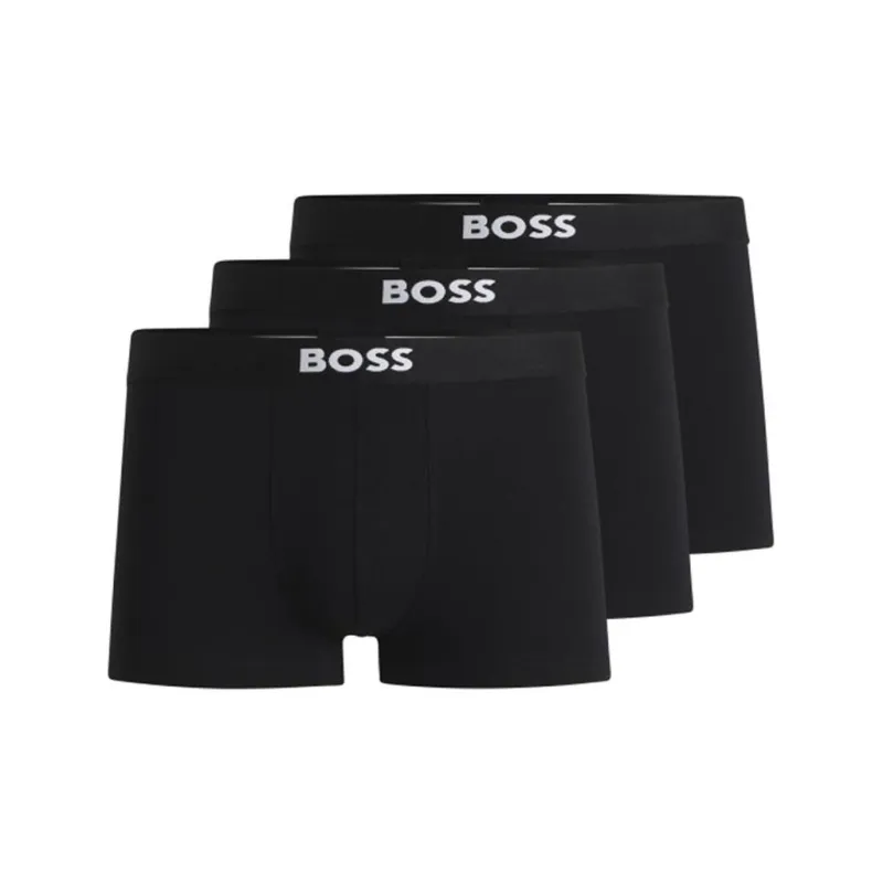 HUGO BOSS Logo-waistband Boxers Pack Of Three-0