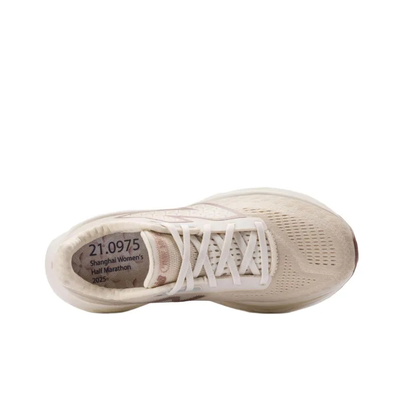 New Balance Anti Slip Wear Resistant Low Top Running Shoes Women's Beige-2