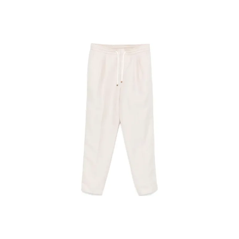 Brunello Cucinelli Drawstring Tapered Leg Trousers-0
