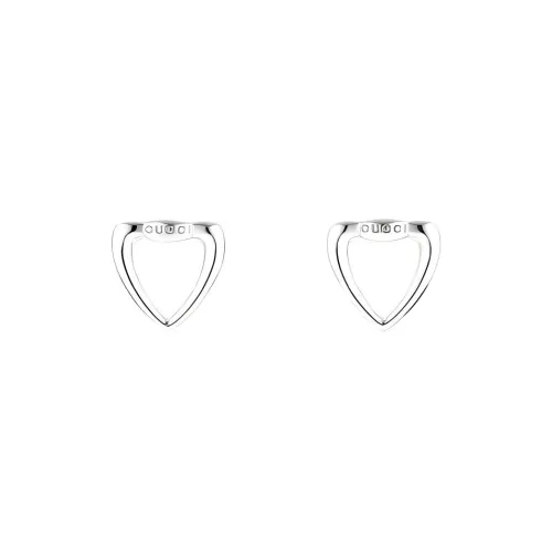 GUCCI Silver Stud Earrings Unisex Silver