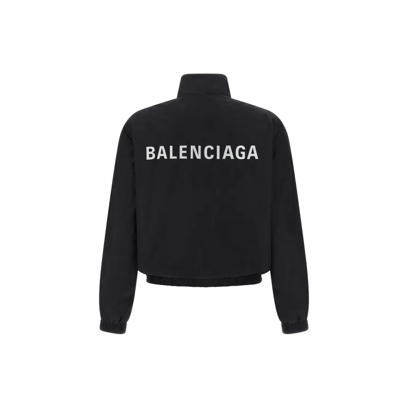 Balenciaga Logo Embroidered Zip Up Jacket-1