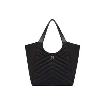 PINKO Polyamide Tote Bag, Shopping Bag, Handbag Women's Black