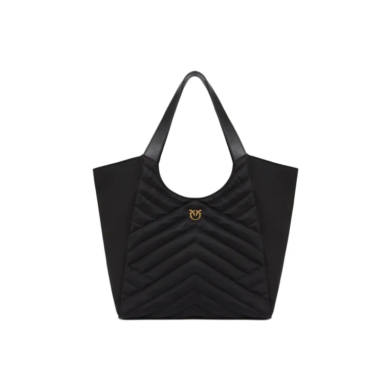 PINKO Polyamide Tote Bag, Shopping Bag, Handbag Women's Black-0