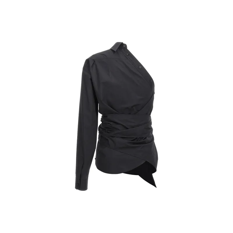 MOSCHINO Asymmetric One Shoulder Shirt-1