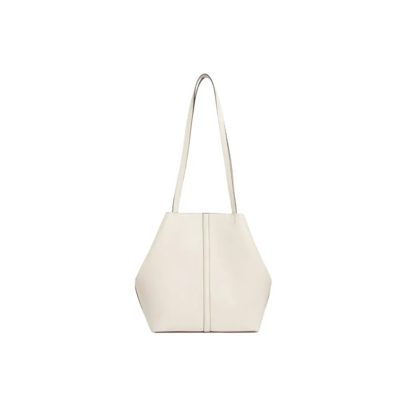 Vanessa Bruno Cow Leather Handbag, Shoulder Bag Trumpets Women's Ivory White-3