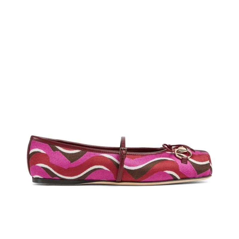 GUCCI Horsebit Mary Jane Shoes Women's Rose Red-1