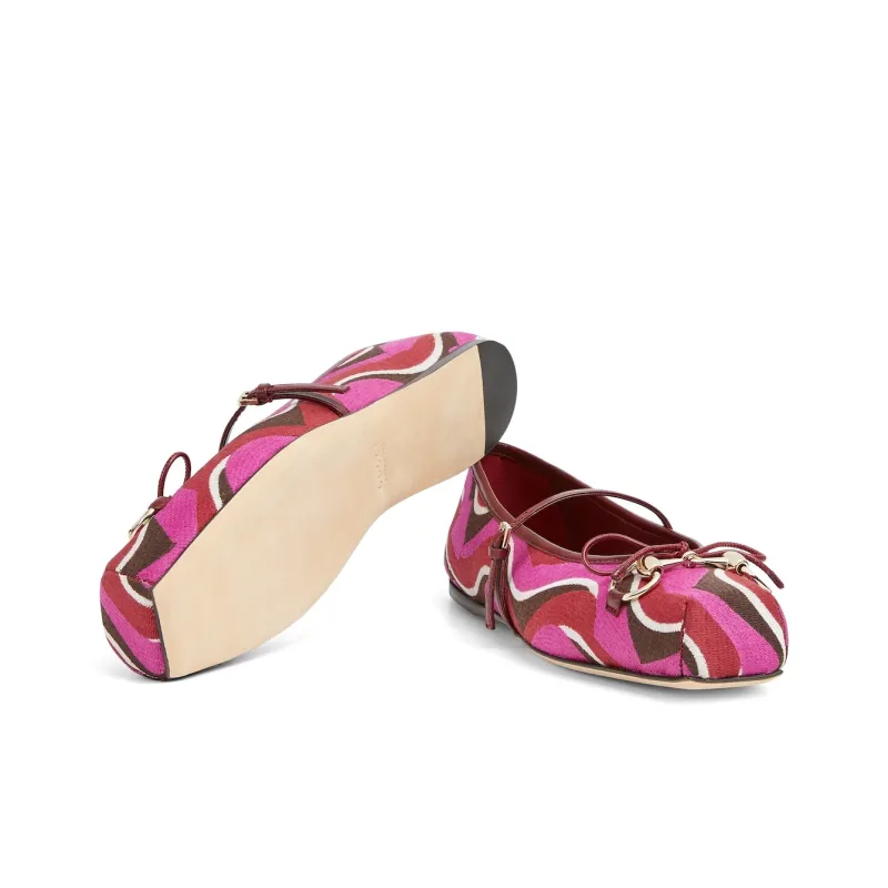 GUCCI Horsebit Mary Jane Shoes Women's Rose Red-5