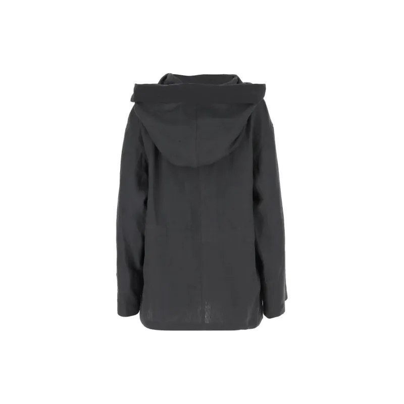 Emporio Armani Linen Hooded Pea Coat-1