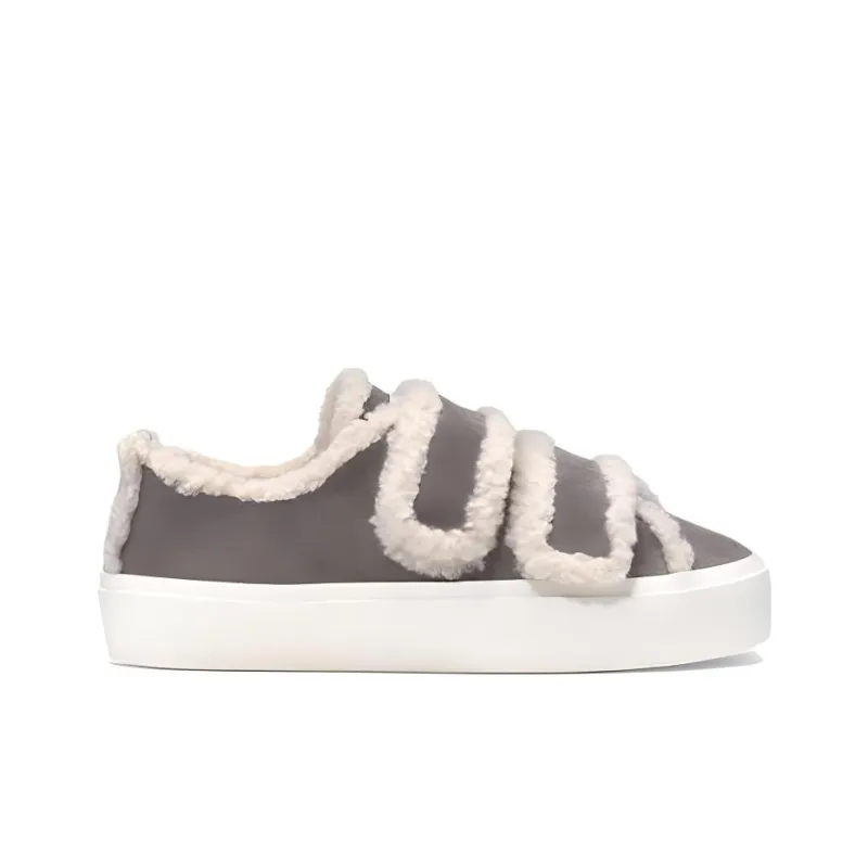 Inuikii Low Top Skateboard Shoes Women's Gray-1