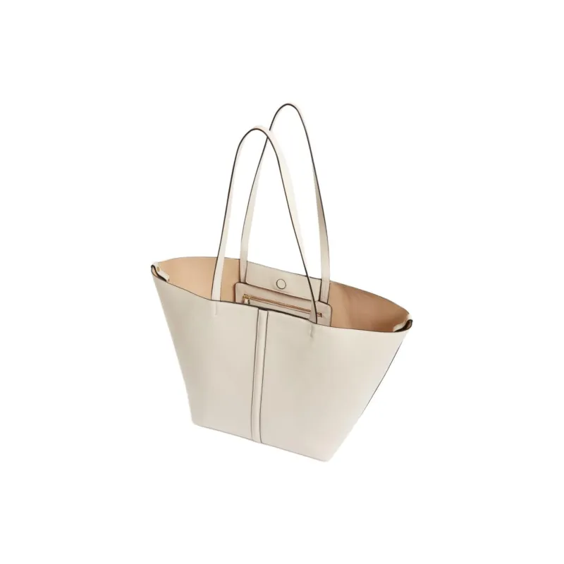 Vanessa Bruno Cow Leather Handbag, Shoulder Bag Trumpets Women's Ivory White-1