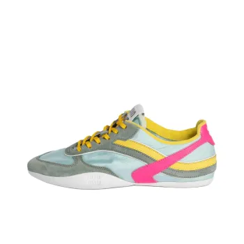 MIU MIU Gymnasium 520 Capsule Collection Low Top Casual Shoes Women's Yellow Green