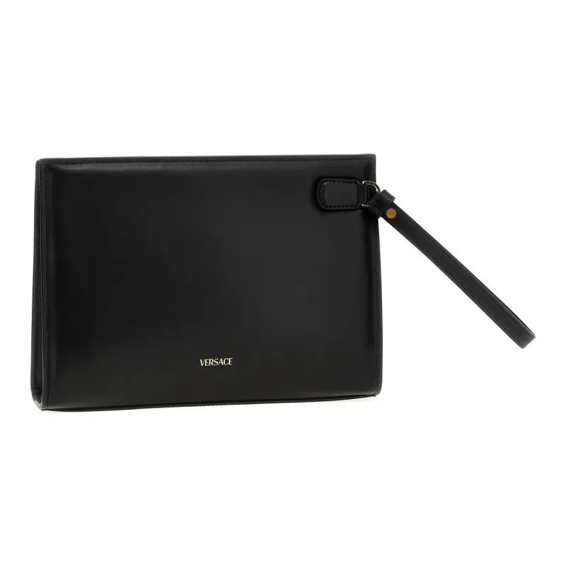 FANSIZHE La Medusa Calfskin Clutch Small Size Men's Black-1