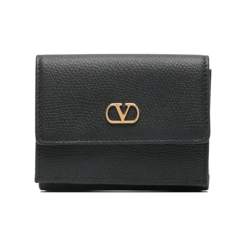 Valentino GARAVANI Leather Wallet Women's Black-0
