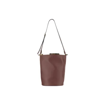 TOD'S Calfskin Bucket Bags Crossbody Bag Shoulder Bag Small Size Women's Brown