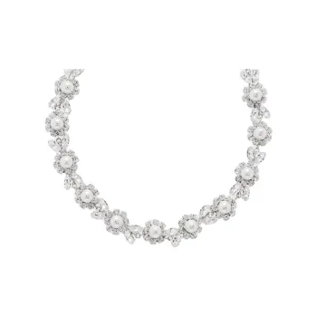 SIMONE ROCHA Pearl & Crystal Daisy Floret Necklace