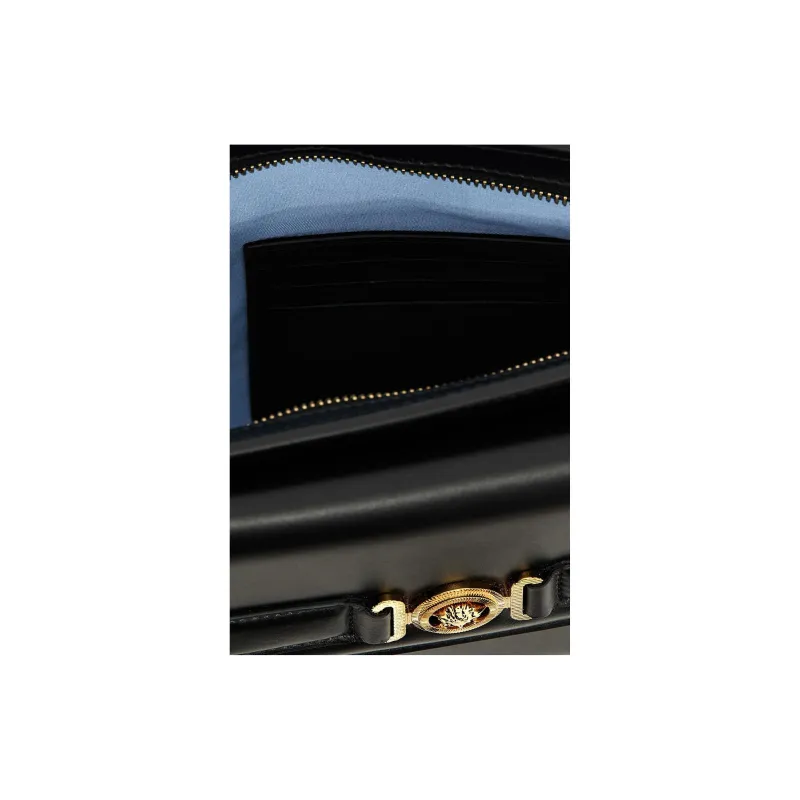 FANSIZHE La Medusa Calfskin Clutch Small Size Men's Black-3