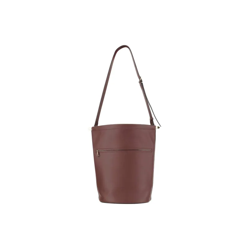 TOD'S Calfskin Bucket Bags Crossbody Bag Shoulder Bag Small Size Women's Brown-2