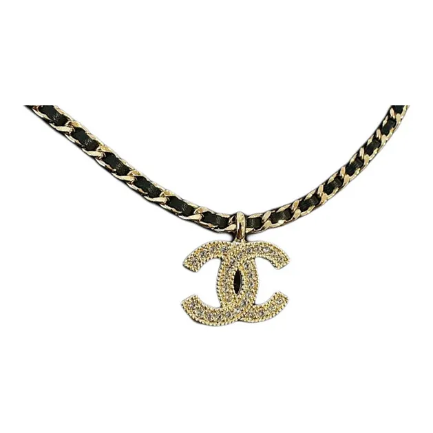 CHANEL Leather, Metal Necklaces Women's Gold-0