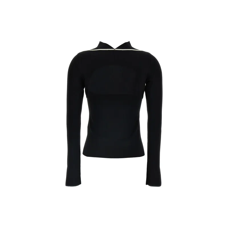 SportMax Adda Mock Neck Cut Out Jumper-1