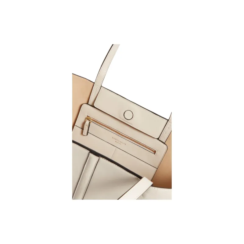 Vanessa Bruno Cow Leather Handbag, Shoulder Bag Trumpets Women's Ivory White-4