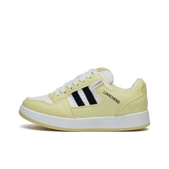Fawn Miri Anti Slip And Wear Resistant Height Increasing Low Top Skateboard Shoes Women's Light White Yellow