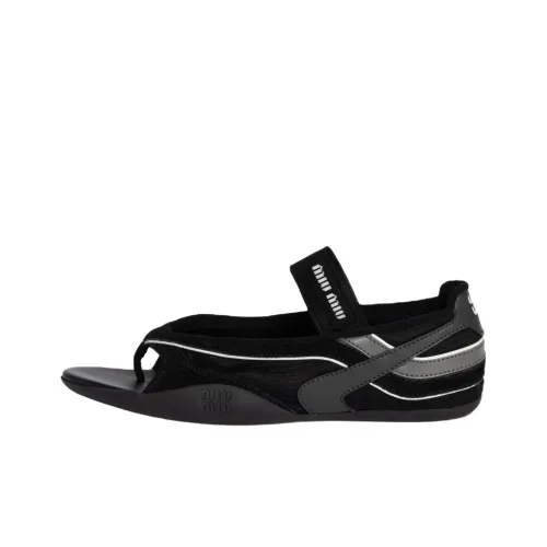 MIU MIU Gymnasium Ss25 Spring Summer Collection One Strap Sandals Women's Black