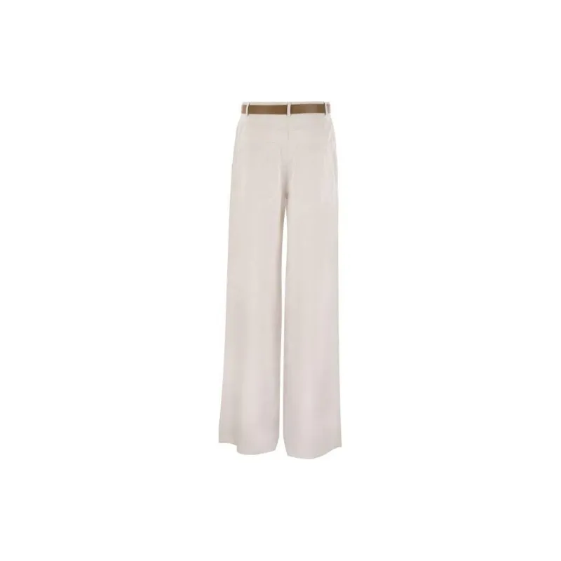 MaxMara Studio Murge Belted Wide Leg Trousers-1