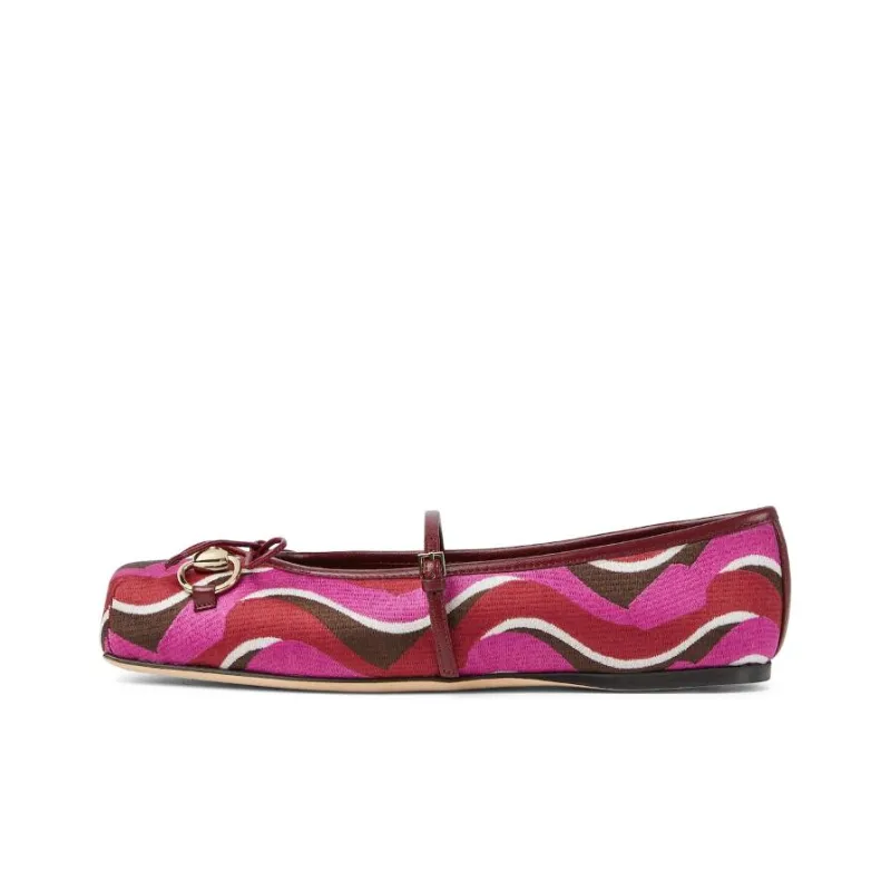 GUCCI Horsebit Mary Jane Shoes Women's Rose Red-0