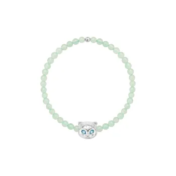 BABAMA Aventurine Beaded Bracelet, Cute Tiger Unisex