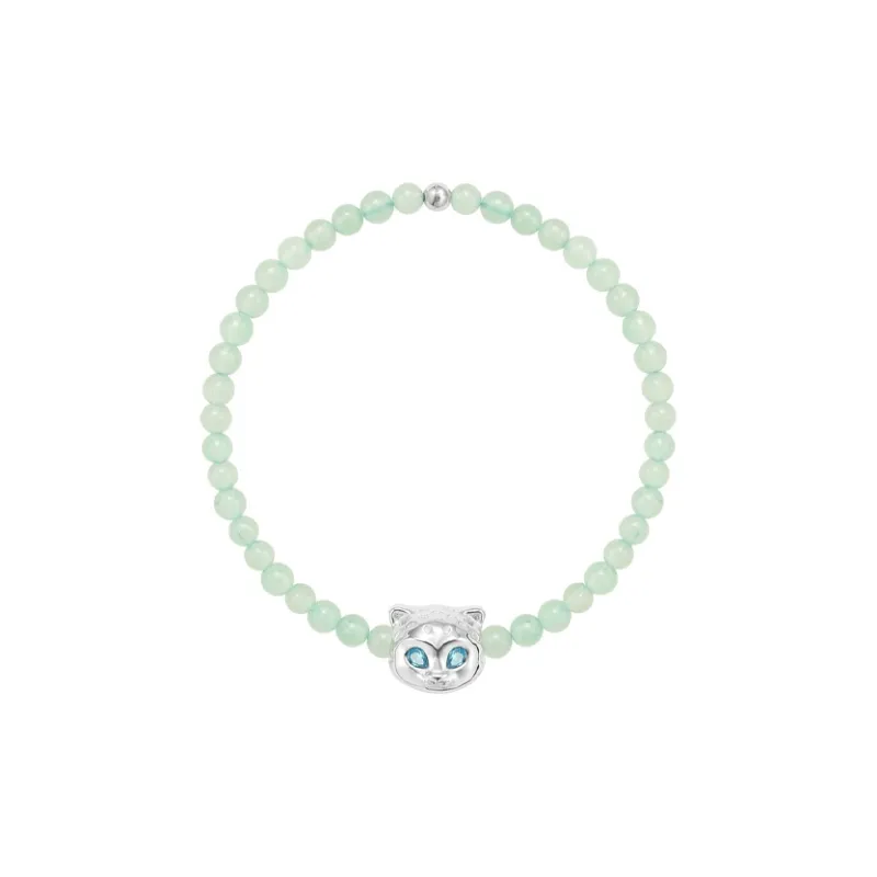 BABAMA Aventurine Beaded Bracelet, Cute Tiger Unisex-0