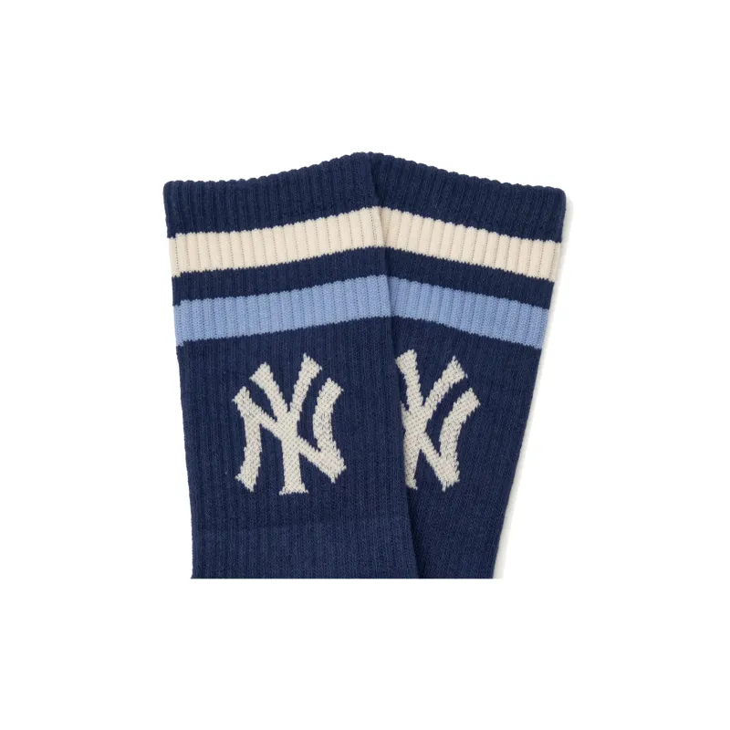 MLB New York Yankees Mid Calf Socks Unisex 1 Pack Dark Blue-1