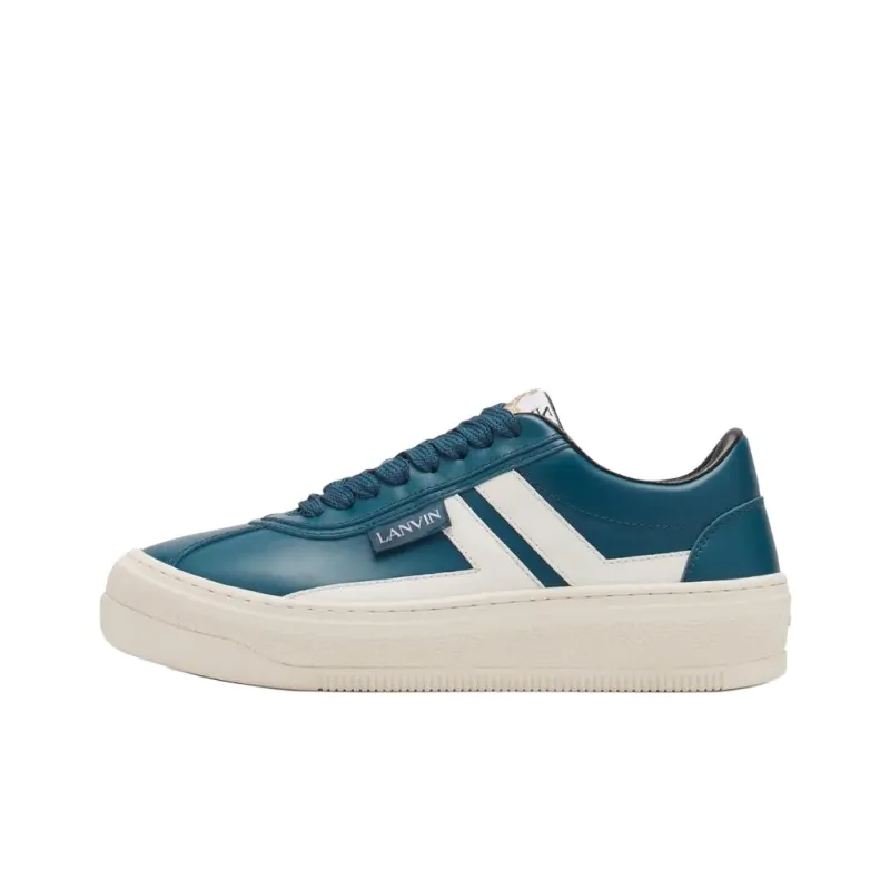 Lanvin Cash Low Top Skateboard Shoes Men's Blue-0