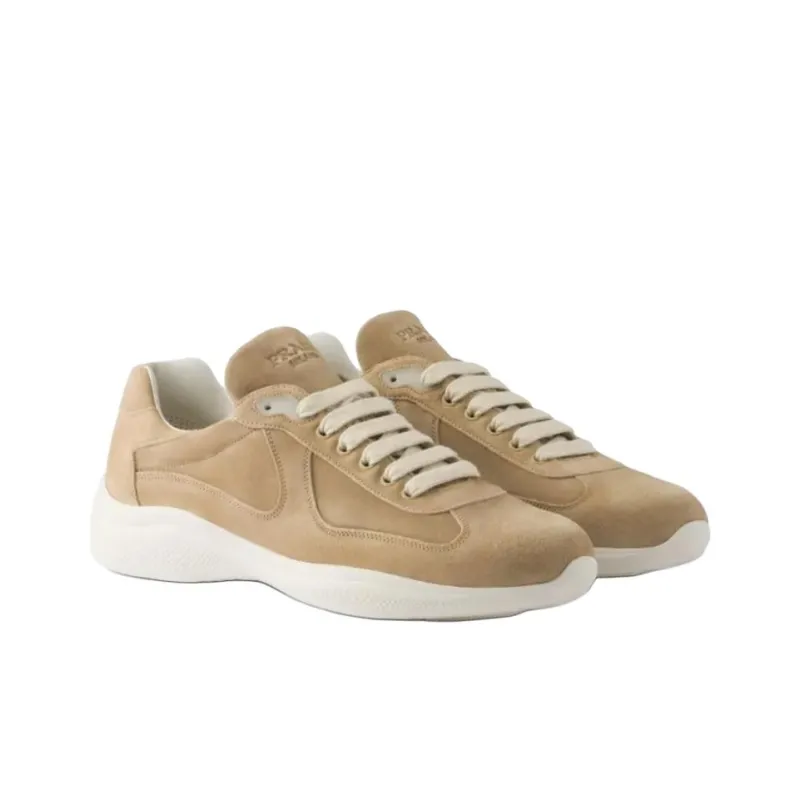 PRADA America's Cup Low Top Casual Shoes Men's Light Beige-2