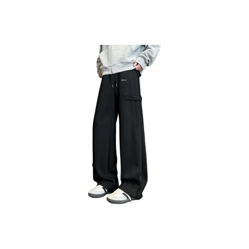 HOKLV Knitted Sports Pants Unisex White Heather Gray-8