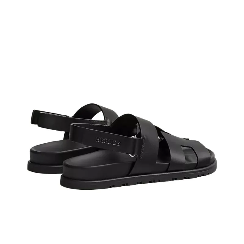 HERMES Genius Strap Sandals Women's Black-3
