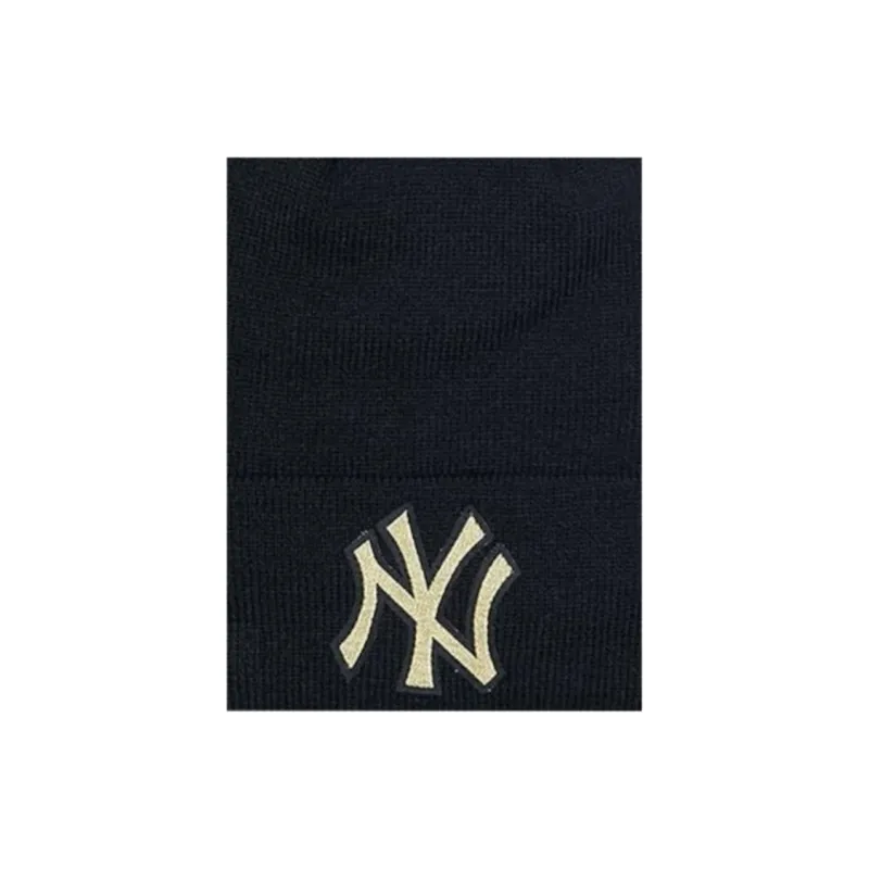 New Era Acrylic, Acrylic, Metal Beanies Unisex Black-2