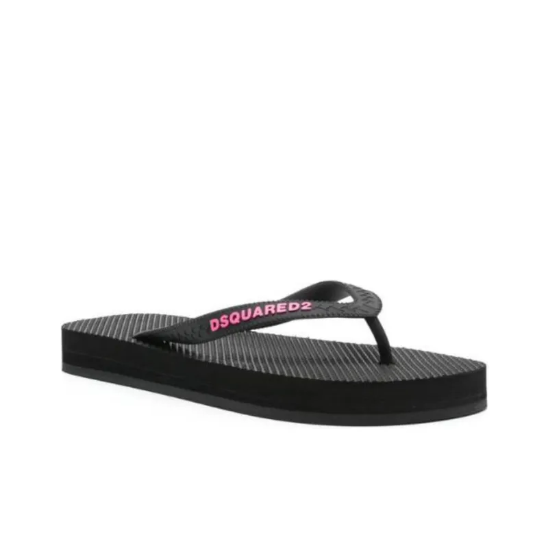 DSQUARED 2 Logo Detailed Flip Flops-1