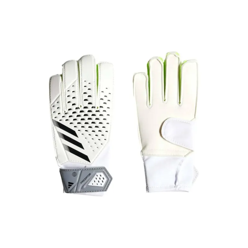 Adidas Polyurethane Leather Rubber Sports Gloves Unisex White-0