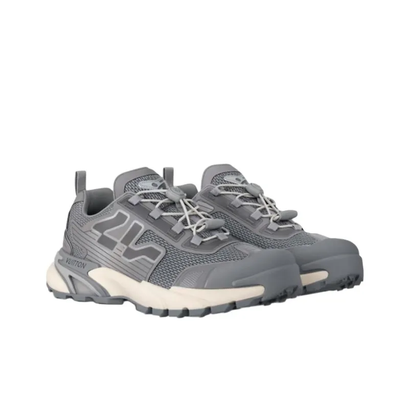 LOUIS VUITTON Low-Top Casual Shoes Men's Gray-2