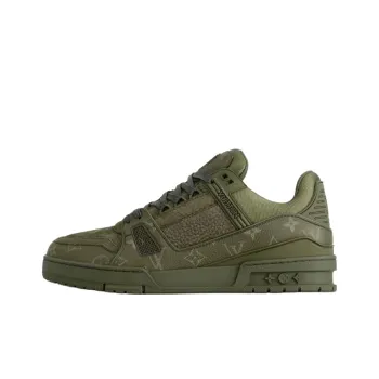 LOUIS VUITTON Trainer Low Top Skateboard Shoes Unisex Green