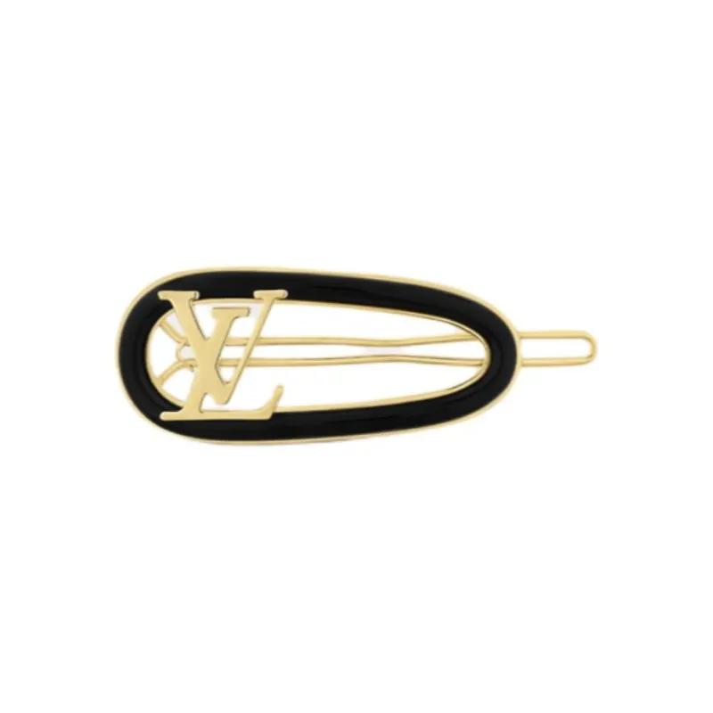 LOUIS VUITTON Metal Hair Clips Unisex Gold-0