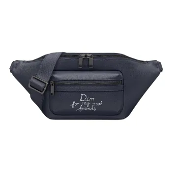 DIOR Rider 2.0 Cow Leather Fanny Pack Unisex Marine Blue
