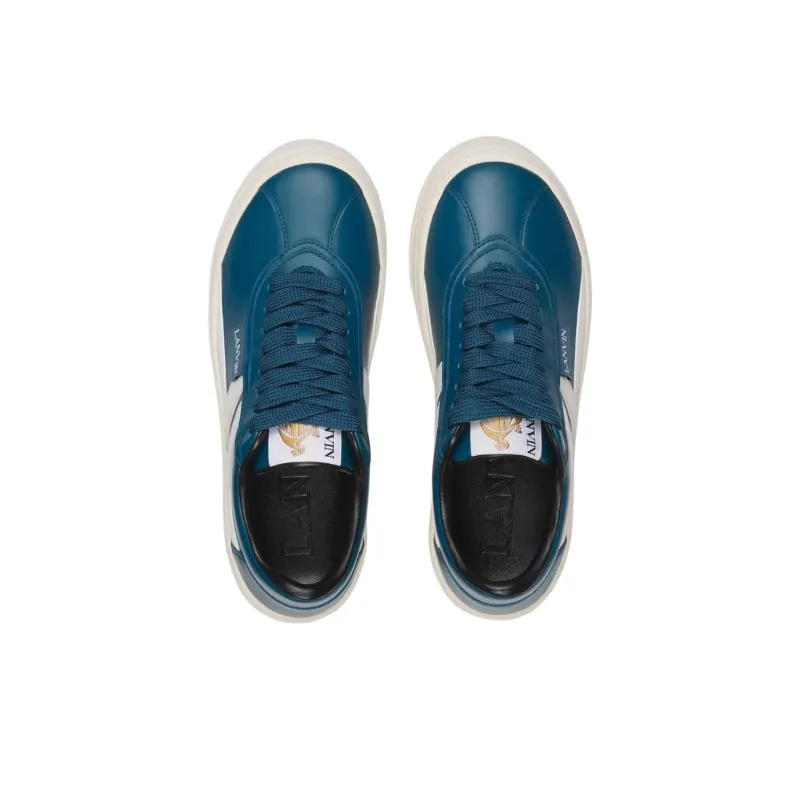 Lanvin Cash Low Top Skateboard Shoes Men's Blue-3